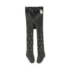 Dave&Bella Toddler Girls Winter Versatile Dark Grey Cozy Cotton Tights Leggings