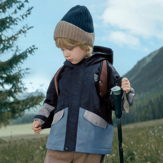 Dave&Bella Kids Boys/Girls Outdoor Cozy Windproof Long-sleeved Hooded Padded Jackets