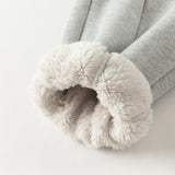 Dave&Bella Toddler Girls Casual Plush-lined Drawstring Loose Sweatpants