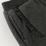 Dave&Bella Toddler Girls Casual Plush-lined Drawstring Loose Sweatpants