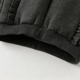Dave&Bella Toddler Girls Casual Plush-lined Drawstring Loose Sweatpants