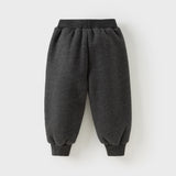 Dave&Bella Toddler Girls Casual Plush-lined Drawstring Loose Sweatpants