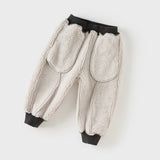 Dave&Bella Toddler Girls Casual Plush-lined Drawstring Loose Sweatpants