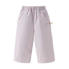 Dave&Bella Kids Girls Winter Casual Grey Purple/Black Windproof Straight-leg Down Pants