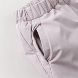 Dave&Bella Kids Girls Winter Casual Grey Purple/Black Windproof Straight-leg Down Pants