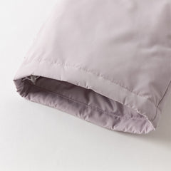 Dave&Bella Kids Girls Winter Casual Grey Purple/Black Windproof Straight-leg Down Pants