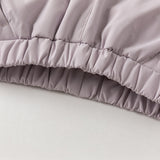Dave&Bella Kids Girls Winter Casual Grey Purple/Black Windproof Straight-leg Down Pants