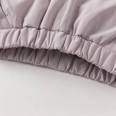 Dave&Bella Kids Girls Winter Casual Grey Purple/Black Windproof Straight-leg Down Pants