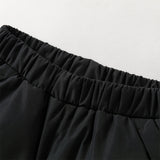 Dave&Bella Kids Girls Winter Casual Grey Purple/Black Windproof Straight-leg Down Pants
