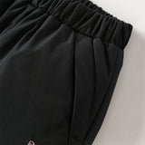 Dave&Bella Kids Girls Winter Casual Grey Purple/Black Windproof Straight-leg Down Pants