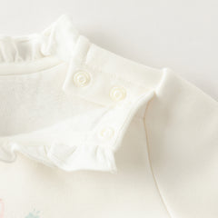 Dave&Bella Toddler Girls Winter Adorable Pink/White Lace Collar T-shirts Tops