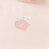 Dave&Bella Toddler Girls Adorable Pink/White Lace Collar T-shirts Tops