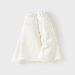 Dave&Bella Toddler Girls Winter Adorable Pink/White Lace Collar T-shirts Tops