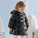 Dave&Bella Toddler Girls Winter Casual Outwear Waterproof Mid-length Hooded Down Coats