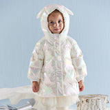 Dave&Bella Toddler Girls Winter Casual Outwear Waterproof Mid-length Hooded Down Coats