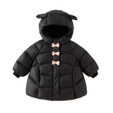 Dave&Bella Toddler Girls Winter Casual Outwear Waterproof Mid-length Hooded Down Coats