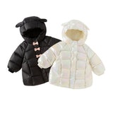 Dave&Bella Toddler Girls Winter Casual Outwear Waterproof Mid-length Hooded Down Coats
