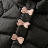 Dave&Bella Toddler Girls Winter Casual Outwear Waterproof Mid-length Hooded Down Coats