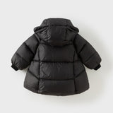 Dave&Bella Toddler Girls Winter Casual Outwear Waterproof Mid-length Hooded Down Coats