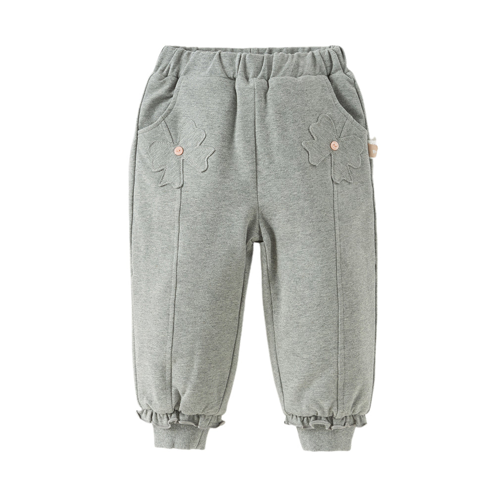Dave&Bella Toddler Girls Winter Versatile Outdoor Sports Padded Drawstring Pants