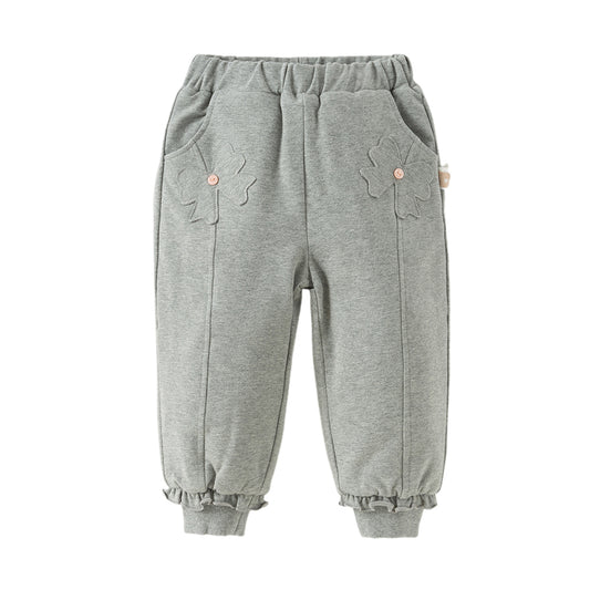 Dave&Bella Toddler Girls Winter Versatile Outdoor Sports Padded Drawstring Pants