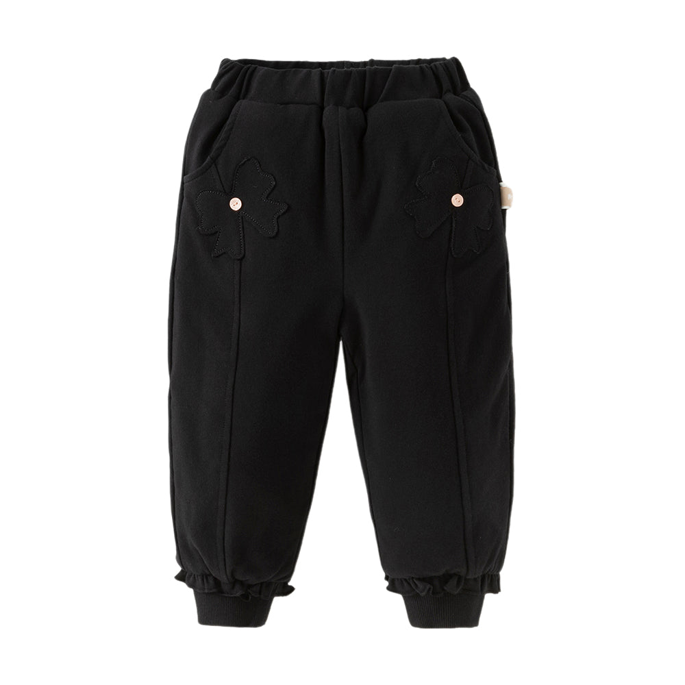 Dave&Bella Toddler Girls Versatile Outdoor Sports Padded Drawstring Pants