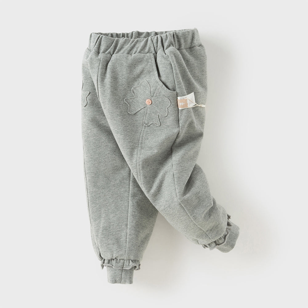 Dave&Bella Toddler Girls Versatile Outdoor Sports Padded Drawstring Pants