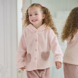 Dave&Bella Toddler Girls/Boys Cute Animal Style Hooded Plush Pajamas