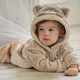 Dave&Bella Toddler Girls/Boys Cute Animal Style Hooded Plush Pajamas