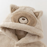 Dave&Bella Toddler Girls/Boys Cute Animal Style Hooded Plush Pajamas