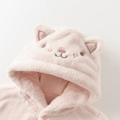 Dave&Bella Toddler Girls/Boys Winter Cute Animal Style Hooded Plush Pajamas Set