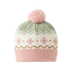 Dave&Bella Toddler Girls/Boys Orange Pink/Navy Blue Soft Ear-protection Pullover Hats