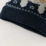Dave&Bella Toddler Girls/Boys Orange Pink/Navy Blue Soft Ear-protection Pullover Hats