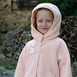 Dave&Bella Toddler Girls Charming Pink Outwear Soft Plush-lined Hooded Coats
