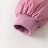 Dave&Bella Toddler Girls Winter Purple-pink Windproof Hooded Mid-length Down Coats