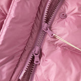 Dave&Bella Toddler Girls Winter Purple-pink Windproof Hooded Mid-length Down Coats
