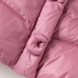 Dave&Bella Toddler Girls Winter Purple-pink Windproof Hooded Mid-length Down Coats
