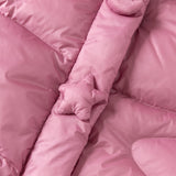 Dave&Bella Toddler Girls Winter Purple-pink Windproof Hooded Mid-length Down Coats