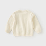 Dave&Bella Toddler Girls/Boys Versatile Beige Cotton Cozy Pullover Sweaters