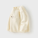Dave&Bella Toddler Girls/Boys Versatile Beige Cotton Cozy Pullover Sweaters