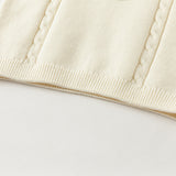 Dave&Bella Toddler Girls/Boys Versatile Beige Cotton Cozy Pullover Sweaters