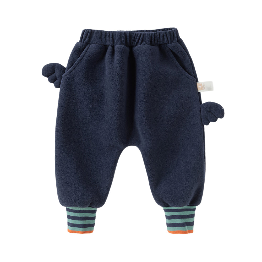Dave&Bella Toddler Girls/Boys Pink/Brown Cute Loose Fleece Pants
