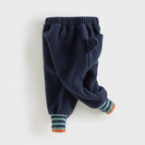 Dave&Bella Toddler Girls/Boys Pink/Brown Cute Loose Fleece Pants