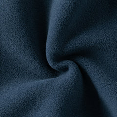 Dave&Bella Toddler Boys Casual Navy Blue Warm Plush-lined Drawstring Loose Pants