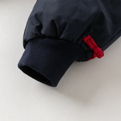 Dave&Bella Toddler Boys Winter Chinese-style Navy Blue Cozy Loose Down Pants