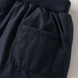 Dave&Bella Toddler Boys Winter Chinese-style Navy Blue Cozy Loose Down Pants