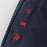 Dave&Bella Toddler Boys Winter Chinese-style Navy Blue Cozy Loose Down Pants