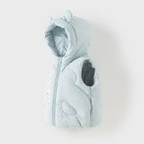 Dave&Bella Toddler Girls/Boys Winter Outdoor Windproof White Duck Down Hooded Vests