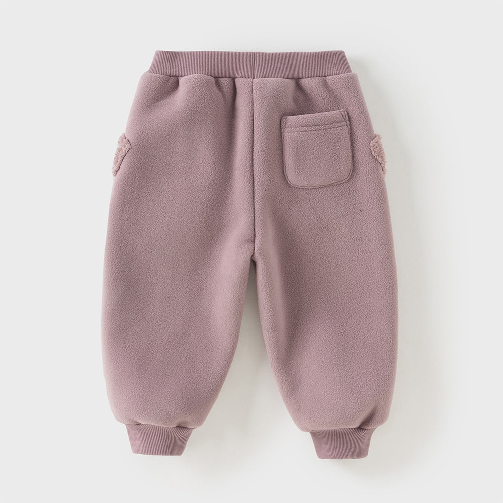 Dave&Bella Toddler Girls/Boys Versatile Adjustable Waistband Plush-lined Sweatpants