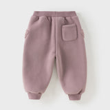 Dave&Bella Toddler Girls/Boys Versatile Adjustable Waistband Plush-lined Sweatpants